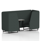 Brixworth Booth With Black Legs And Grey Table In Single Tone 6 Seater Burnish Panels And Sofa Band 1 - Rivet