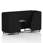 Brixworth Booth With Black Legs And Grey Table In Single Tone 6 Seater Crucible Panels And Sofa Band 1 - Rivet