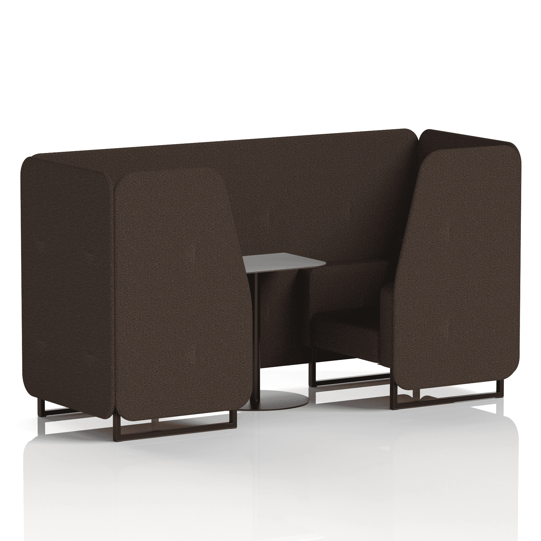 Brixworth Booth With Black Legs And Grey Table In Single Tone 6 Seater Calculus Panels And Sofa Band 2 - X2