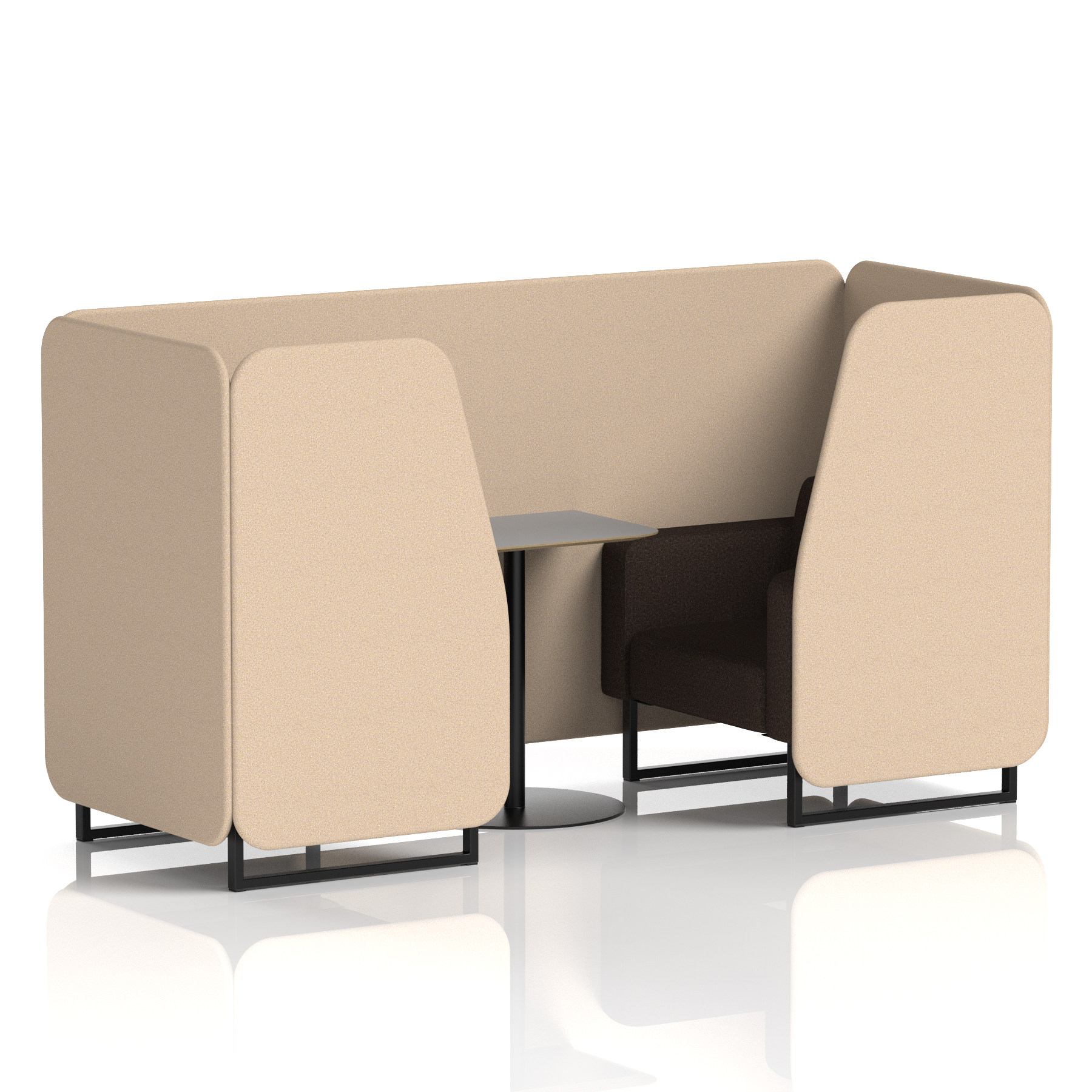 Brixworth Booth With Black Legs And Grey Table In Two Tone 2 Seater Arithmetic Panels And Number Sofa Band 2 - X2