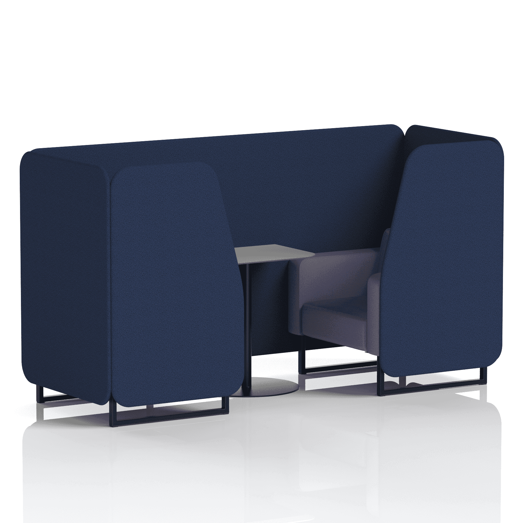 Brixworth Booth With Black Legs And Grey Table In Two Tone 4 Seater Arithmetic Panels And Number Sofa Band 2 - X2