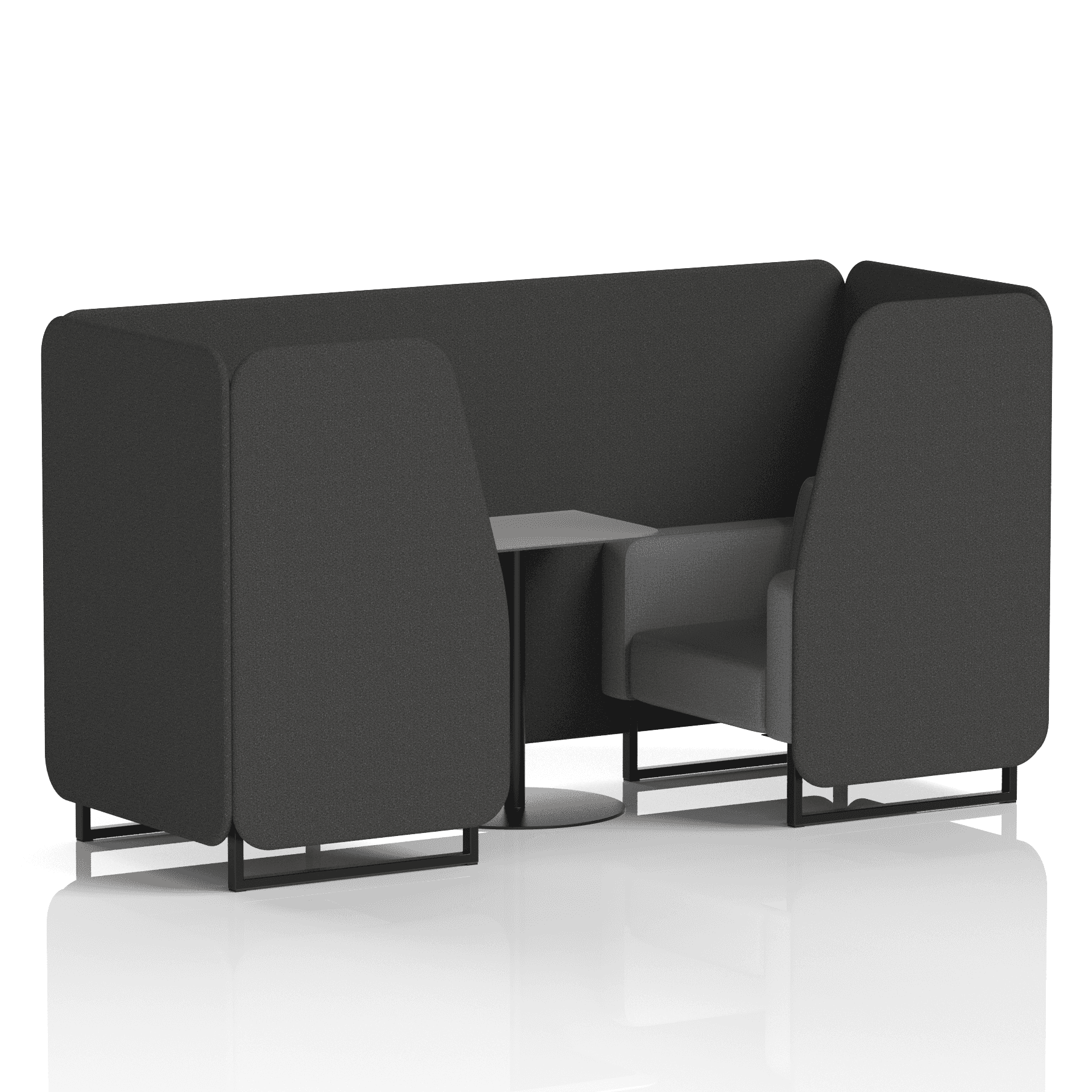 Brixworth Booth With Black Legs And Grey Table In Two Tone 6 Seater Arithmetic Panels And Number Sofa Band 2 - X2