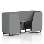 Brixworth Booth With Black Legs And Grey Table In Two Tone 4 Seater Calculus Panels And Polygon Sofa Band 2 - X2