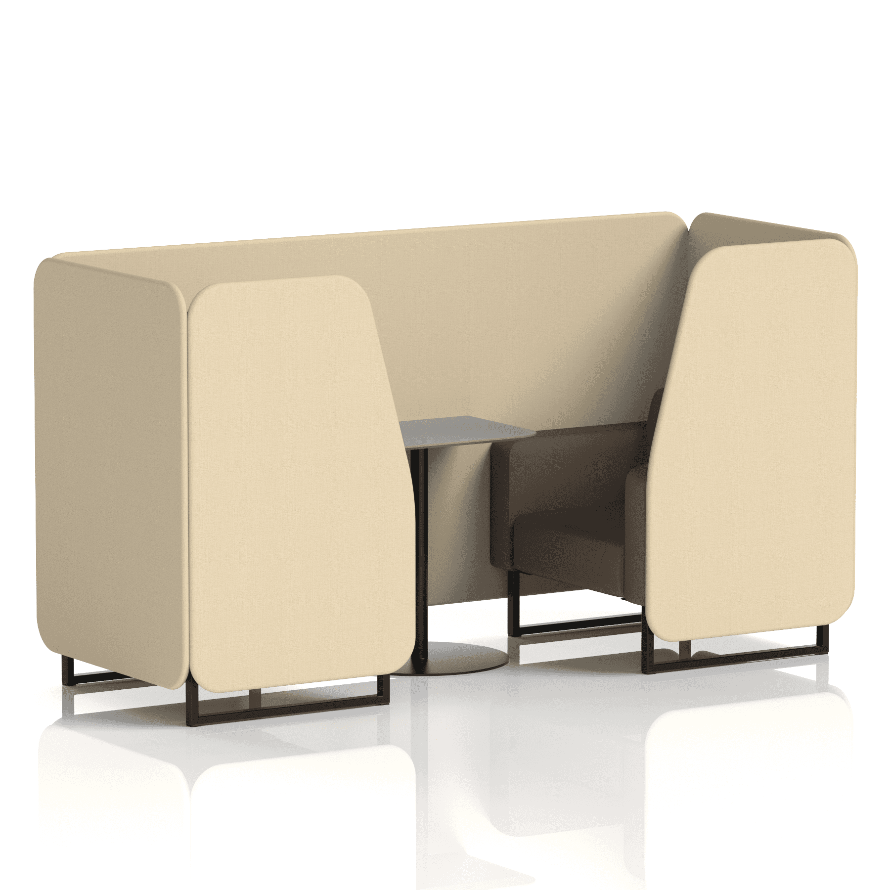 Brixworth Booth With Black Legs And Grey Table In Two Tone 6 Seater Number Panels And Arithmetic Sofa Band 2 - X2