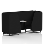 Brixworth Booth With Black Legs And White Table In Single Tone 6 Seater Crucible Panels And Sofa Band 1 - Rivet
