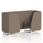 Brixworth Booth With White Legs in Single Tone 6 Seater Olive Panels And Sofa Band 1 - Rivet