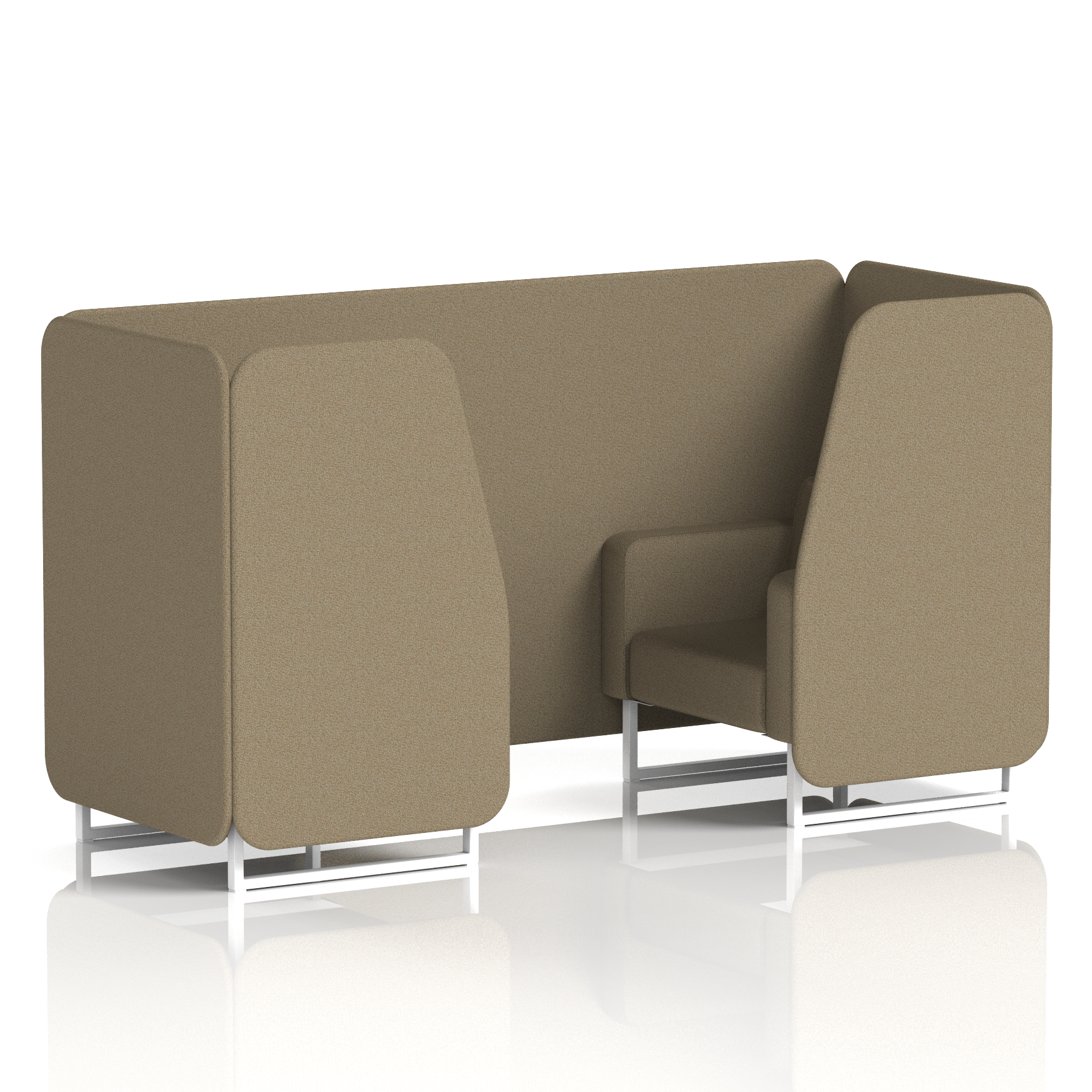 Brixworth Booth With White Legs in Single Tone 2 Seater Prime Panels And Sofa Band 1 - Rivet