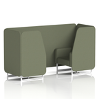 Brixworth Booth With White Legs in Single Tone 4 Seater Prime Panels And Sofa Band 1 - Rivet