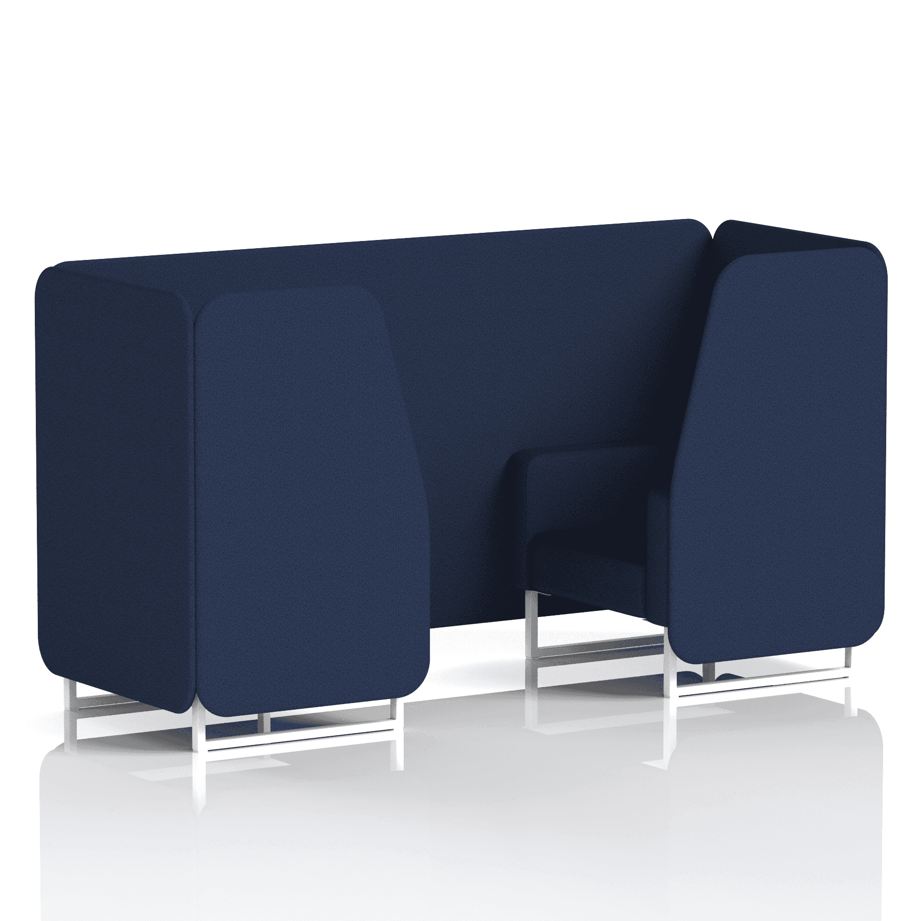Brixworth Booth With White Legs in Single Tone 4 Seater Arithmetic Panels And Sofa Band 2 - X2