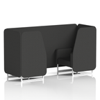 Brixworth Booth With White Legs in Single Tone 6 Seater Arithmetic Panels And Sofa Band 2 - X2