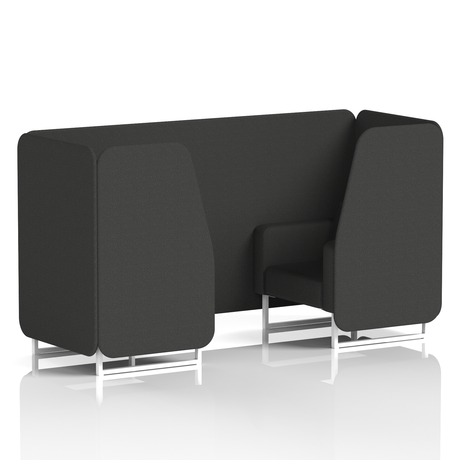 Brixworth Booth With White Legs in Single Tone 6 Seater Arithmetic Panels And Sofa Band 2 - X2