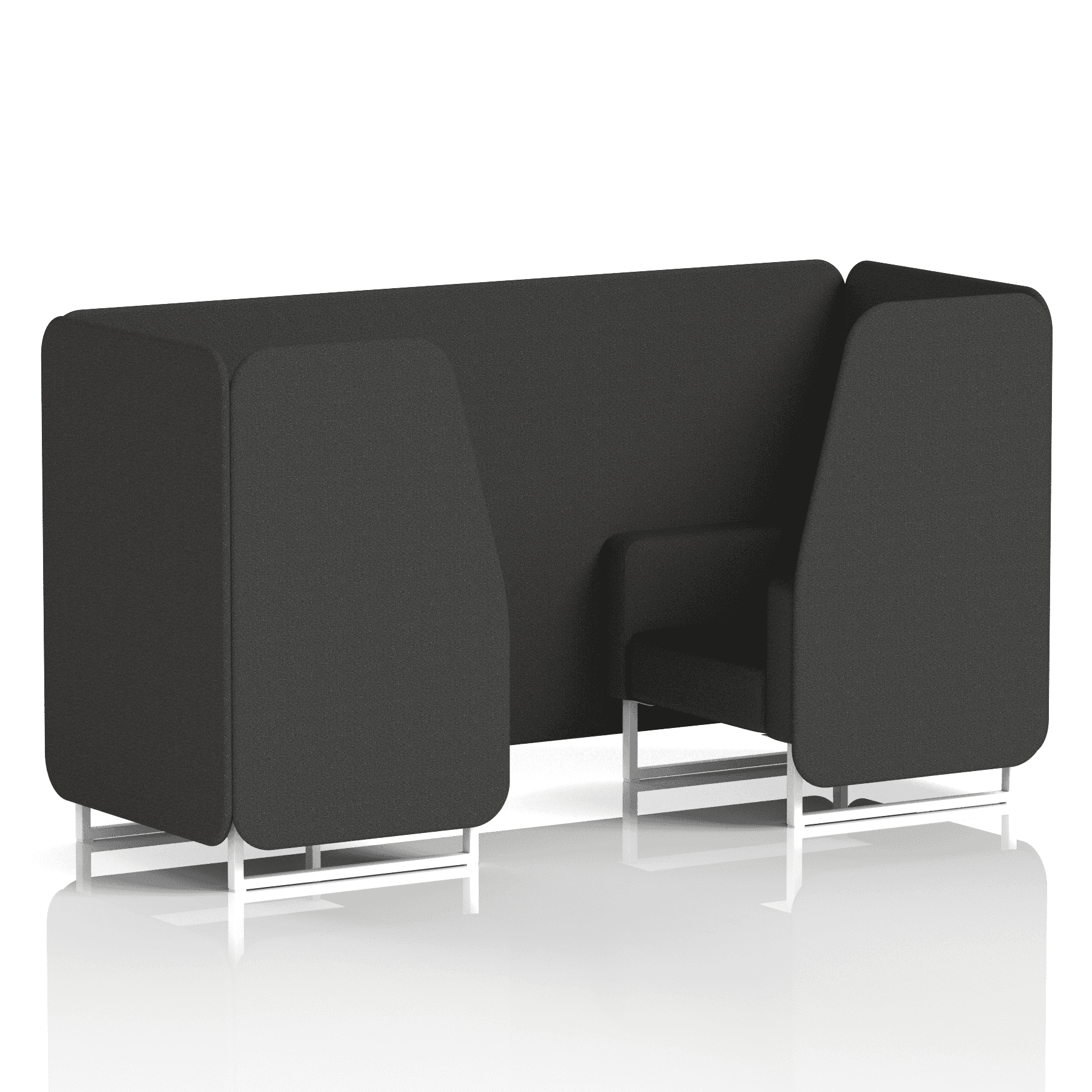 Brixworth Booth With White Legs in Single Tone 6 Seater Arithmetic Panels And Sofa Band 2 - X2