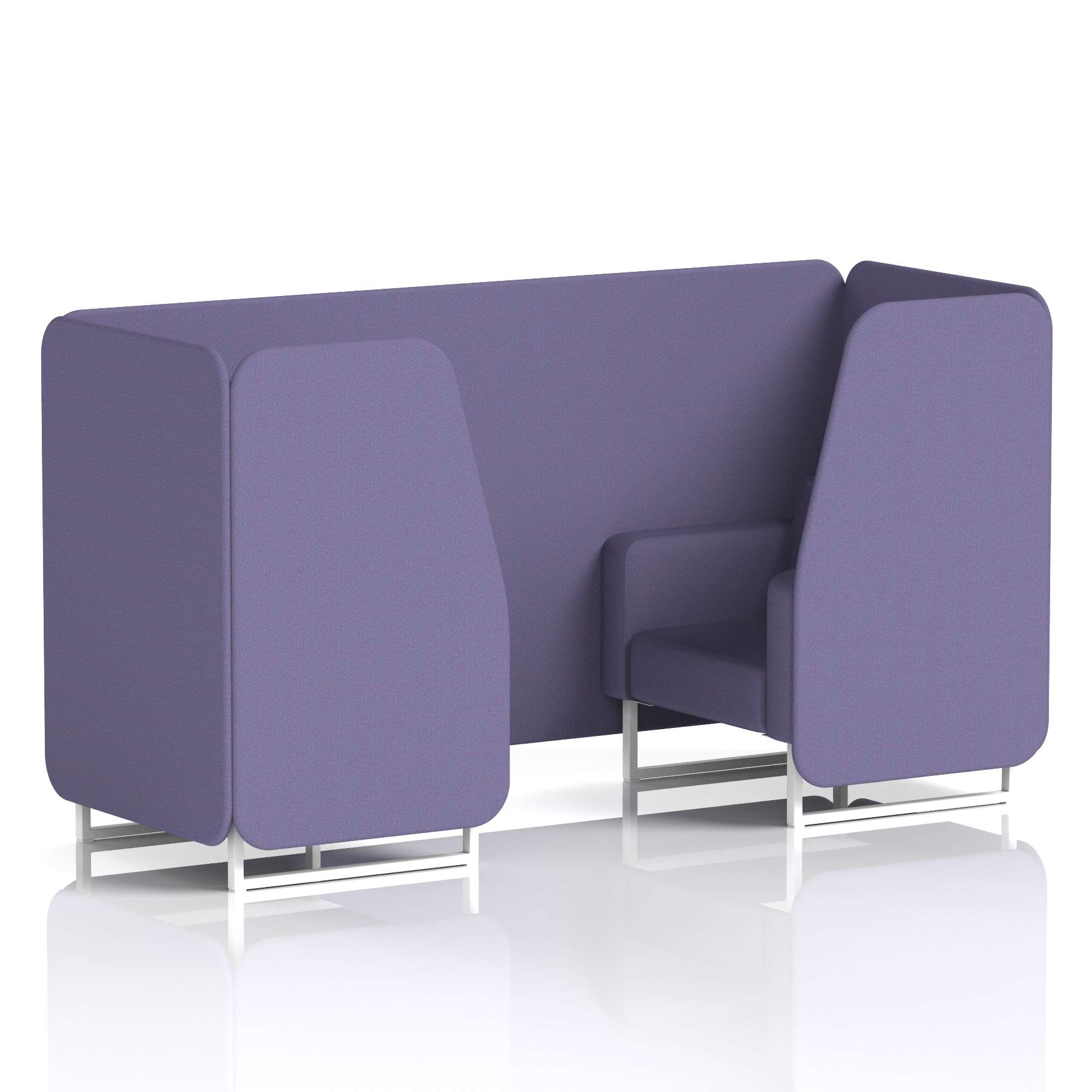 Brixworth Booth With White Legs in Single Tone 2 Seater Calculus Panels And Sofa Band 2 - X2