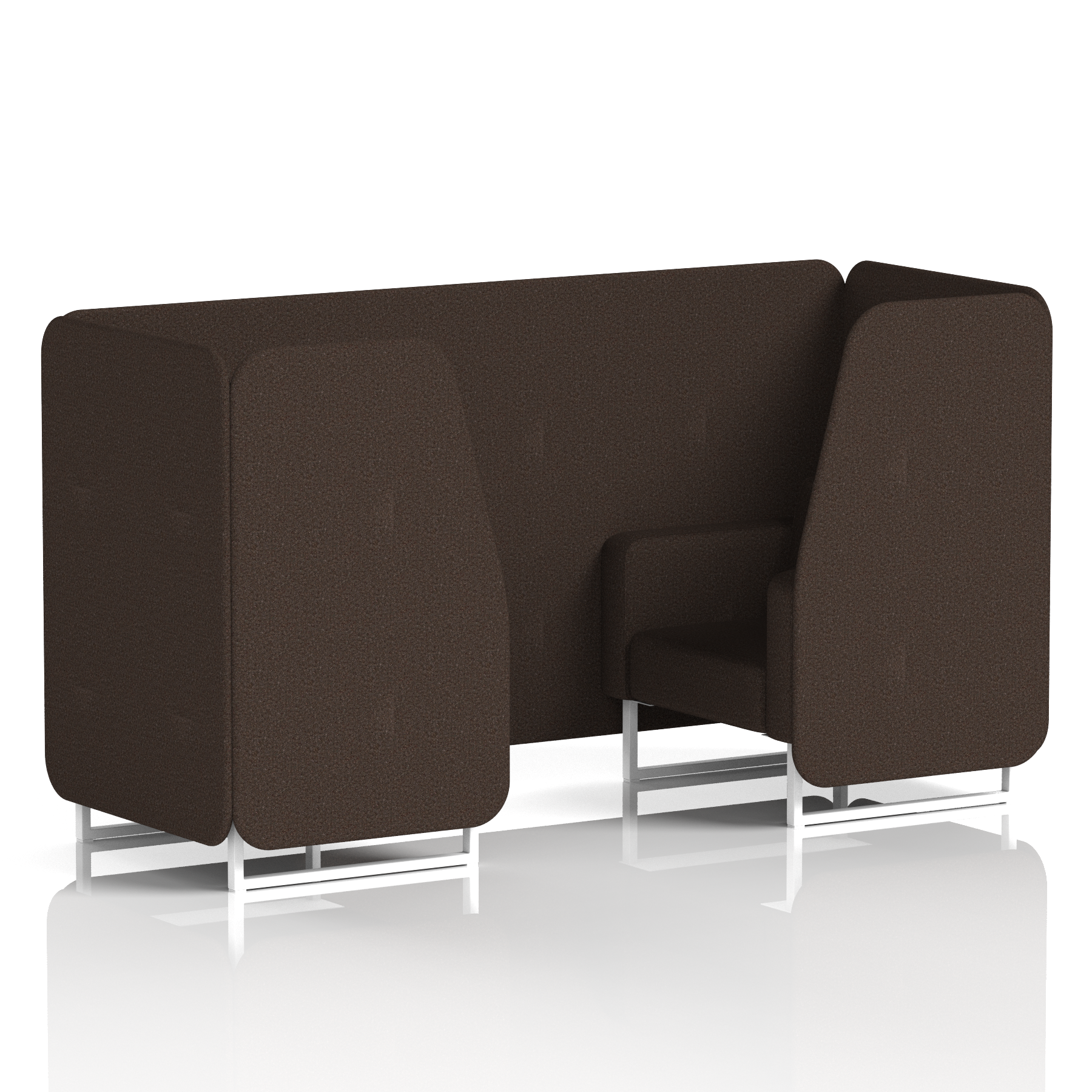 Brixworth Booth With White Legs in Single Tone 6 Seater Calculus Panels And Sofa Band 2 - X2