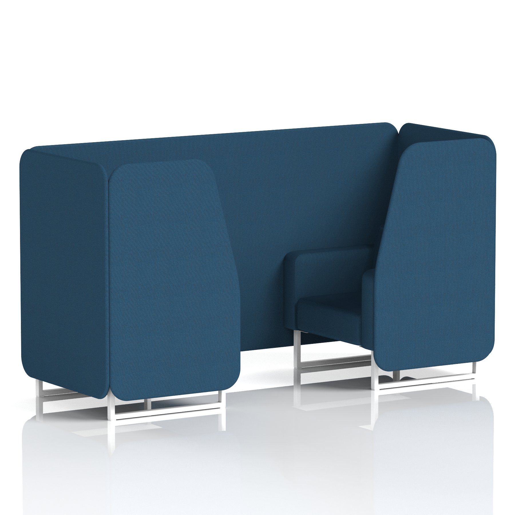 Brixworth Booth With White Legs in Single Tone 4 Seater Number Panels And Sofa Band 2 - X2