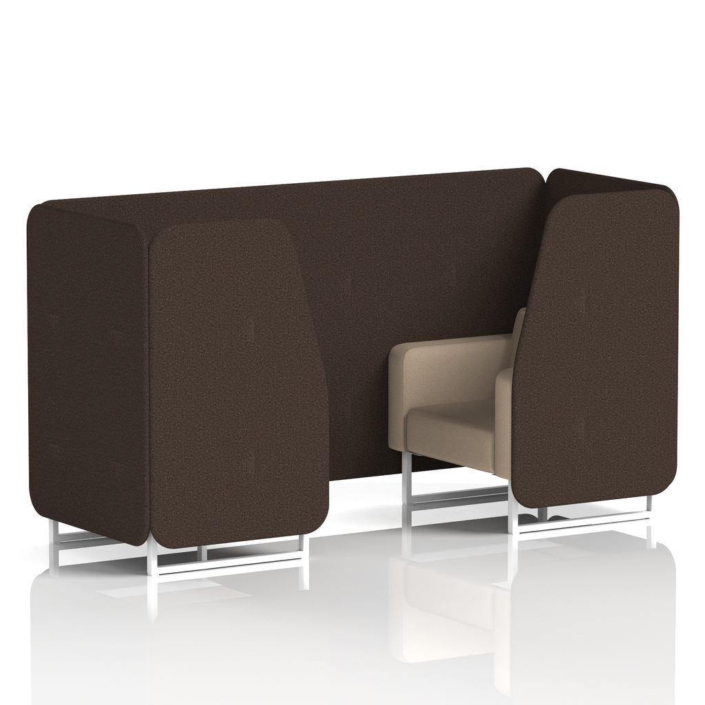Brixworth Booth With White Legs in Two Tone 6 Seater Calculus Panels And Polygon Sofa Band 2 - X2