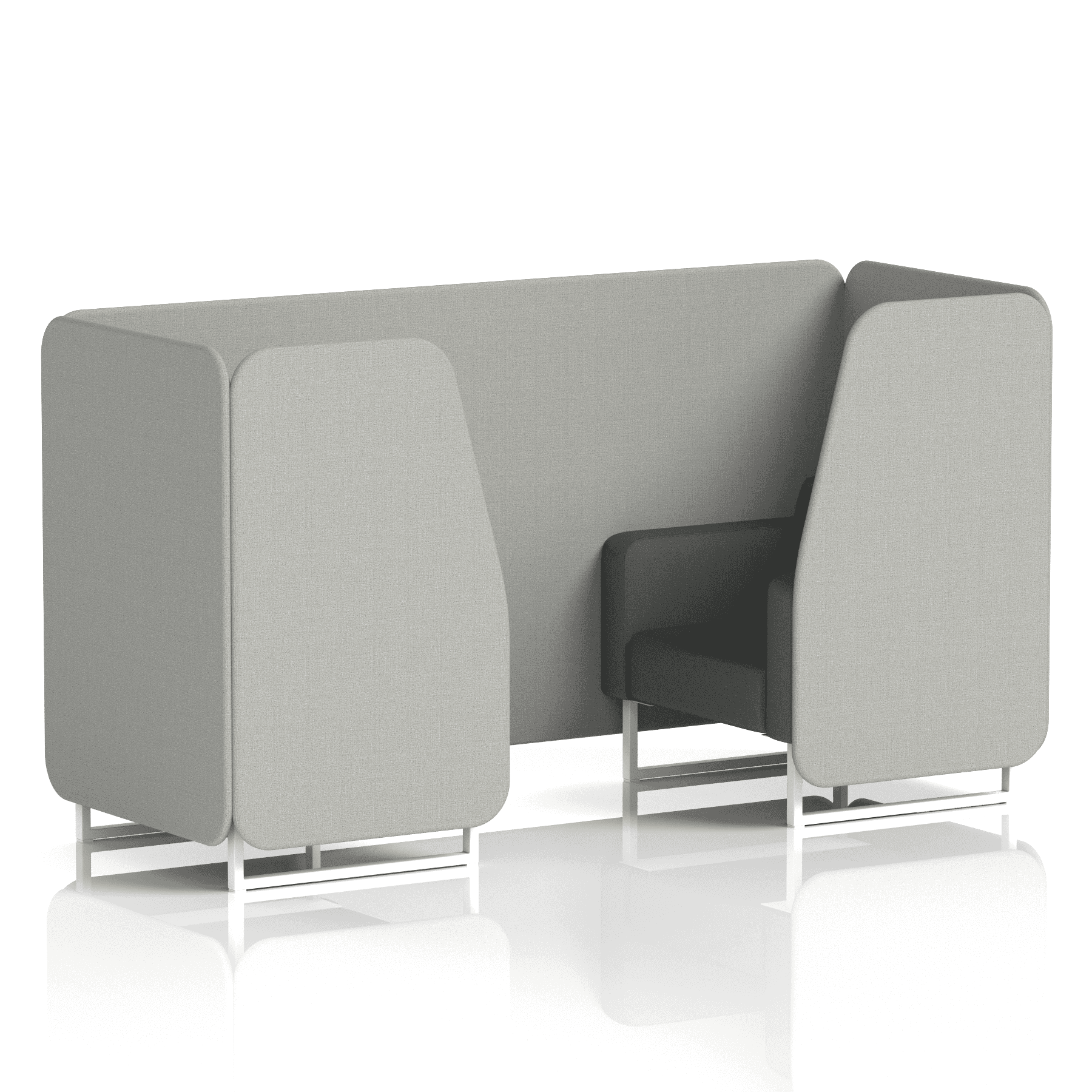 Brixworth Booth With White Legs in Two Tone 2 Seater Number Panels And Arithmetic Sofa Band 2 - X2