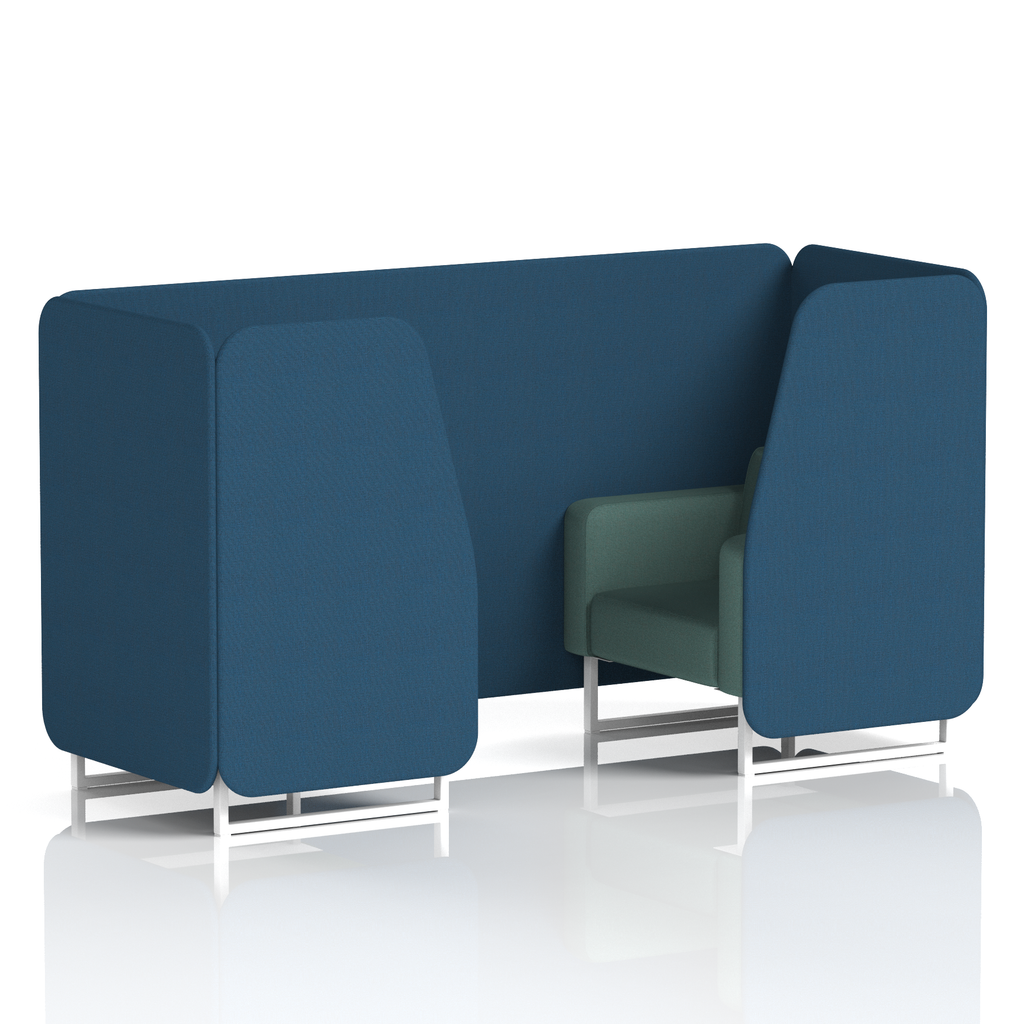 Brixworth Booth With White Legs in Two Tone 4 Seater Number Panels And Arithmetic Sofa Band 2 - X2
