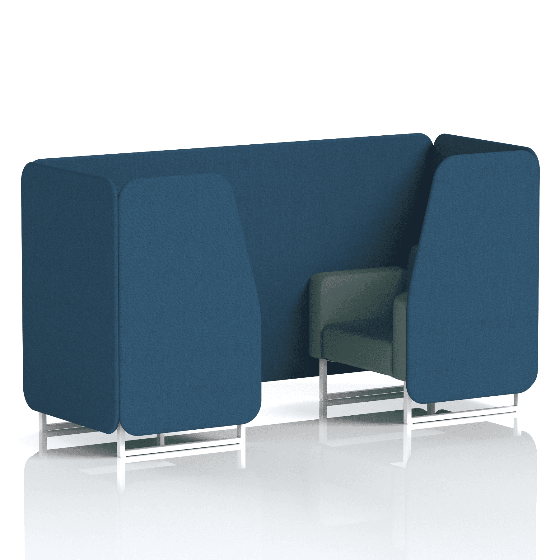 Brixworth Booth With White Legs in Two Tone 4 Seater Number Panels And Arithmetic Sofa Band 2 - X2