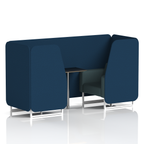 Brixworth Booth With White Legs And Black Table In Two Tone 4 Seater Crucible Panels And Prime Sofa Band 1 - Rivet