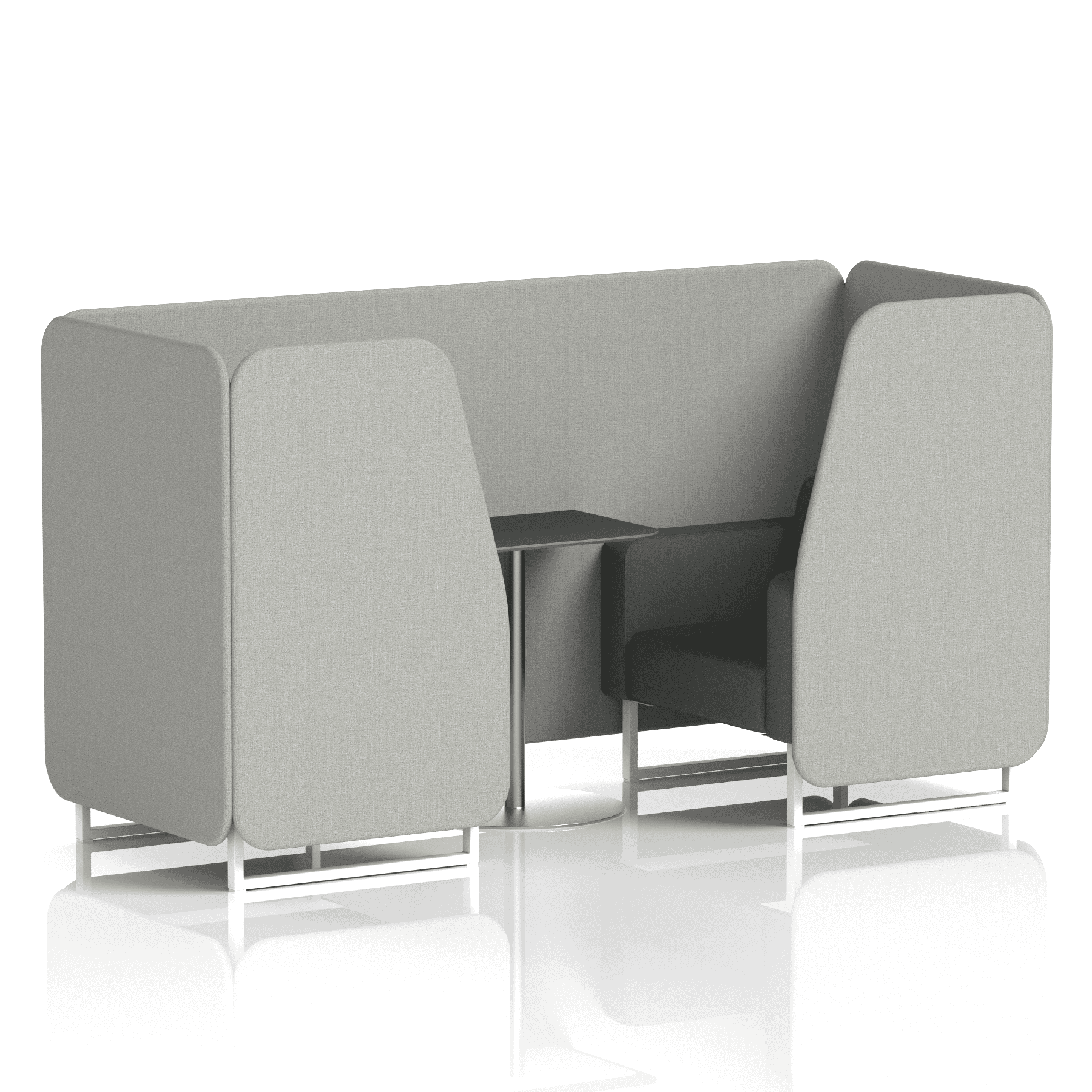 Brixworth Booth With White Legs And Black Table In Two Tone 2 Seater Number Panels And Arithmetic Sofa Band 2 - X2