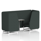 Brixworth Booth With White Legs And Grey Table In Single Tone 6 Seater Burnish Panels And Sofa Band 1 - Rivet