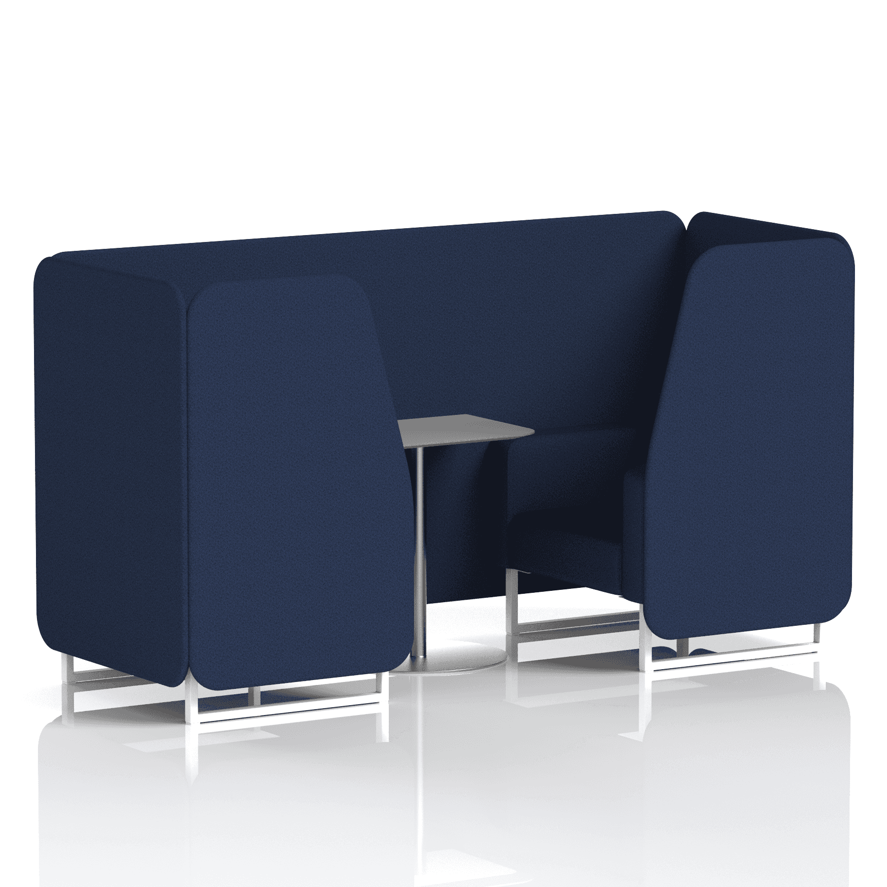 Brixworth Booth With White Legs And Grey Table In Single Tone 4 Seater Arithmetic Panels And Sofa Band 2 - X2