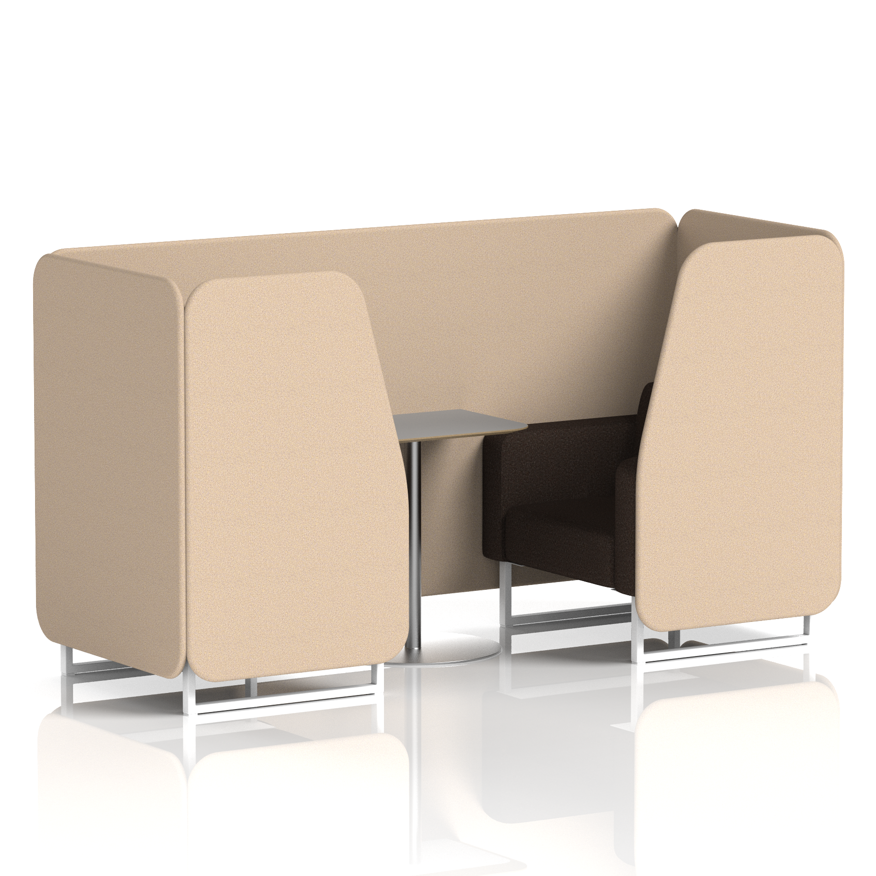 Brixworth Booth With White Legs And Grey Table In Two Tone 2 Seater Arithmetic Panels And Number Sofa Band 2 - X2