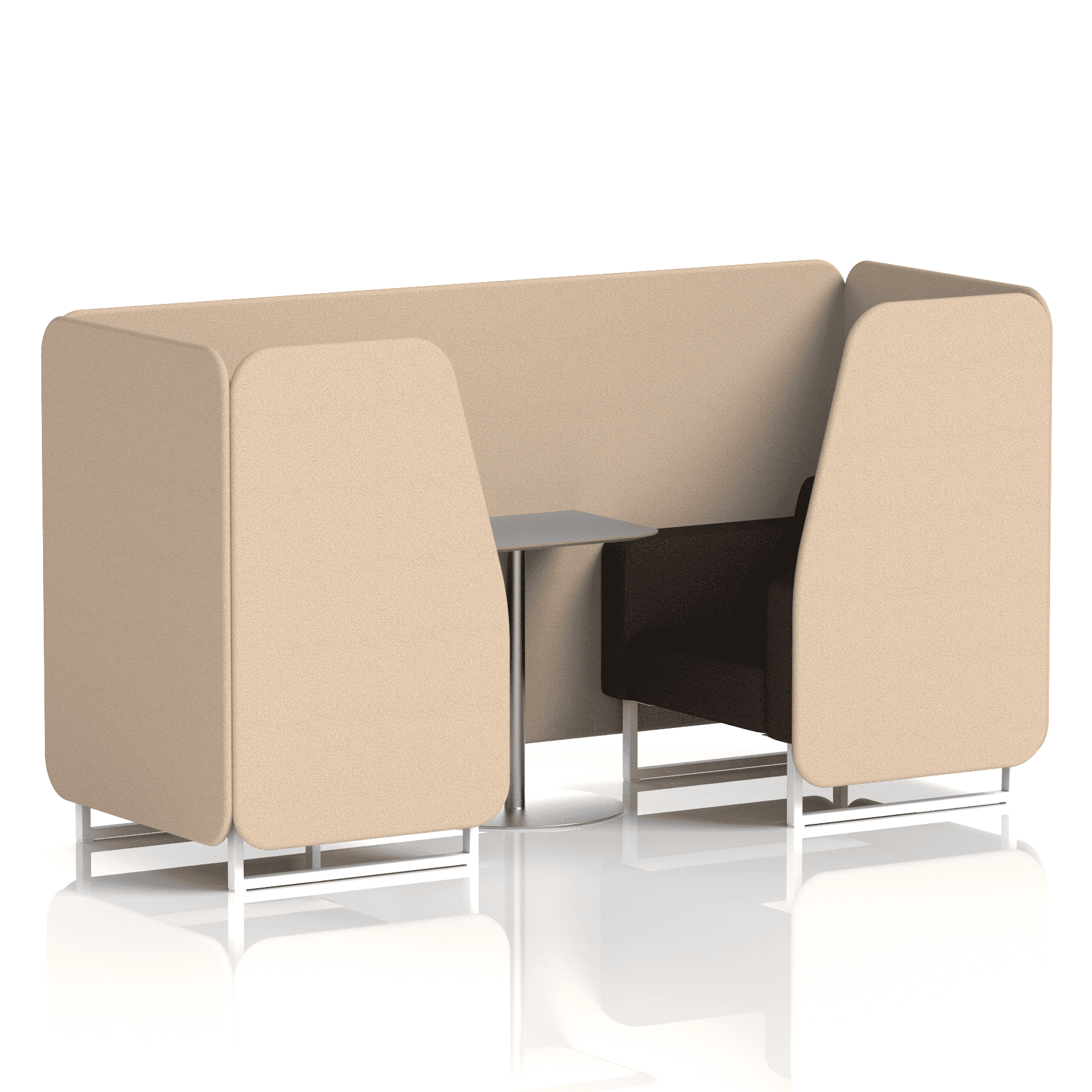 Brixworth Booth With White Legs And Grey Table In Two Tone 2 Seater Arithmetic Panels And Number Sofa Band 2 - X2