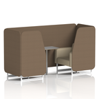 Brixworth Booth With White Legs And Grey Table In Two Tone 6 Seater Diameter Panels And Theory Sofa Band 2 - X2