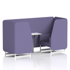 Brixworth Booth With White Legs And White Table In Single Tone 2 Seater Calculus Panels And Sofa Band 2 - X2