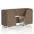 Brixworth Booth With White Legs And White Table In Two Tone 6 Seater Diameter Panels And Theory Sofa Band 2 - X2