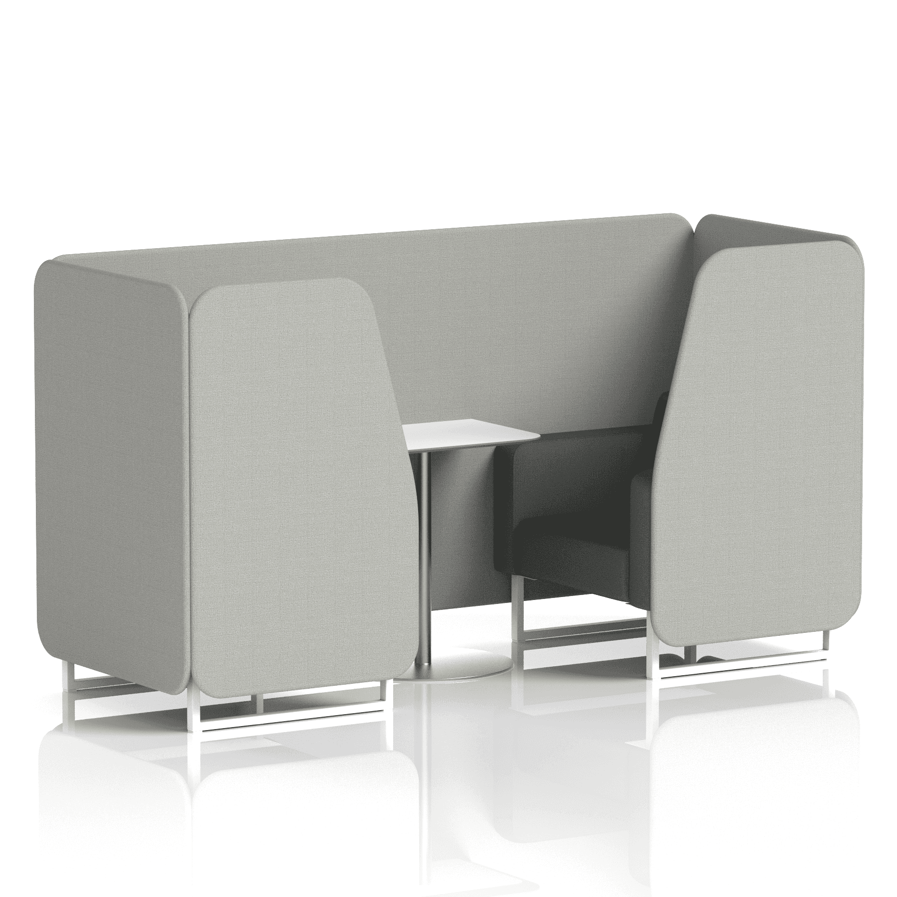 Brixworth Booth With White Legs And White Table In Two Tone 2 Seater Number Panels And Arithmetic Sofa Band 2 - X2