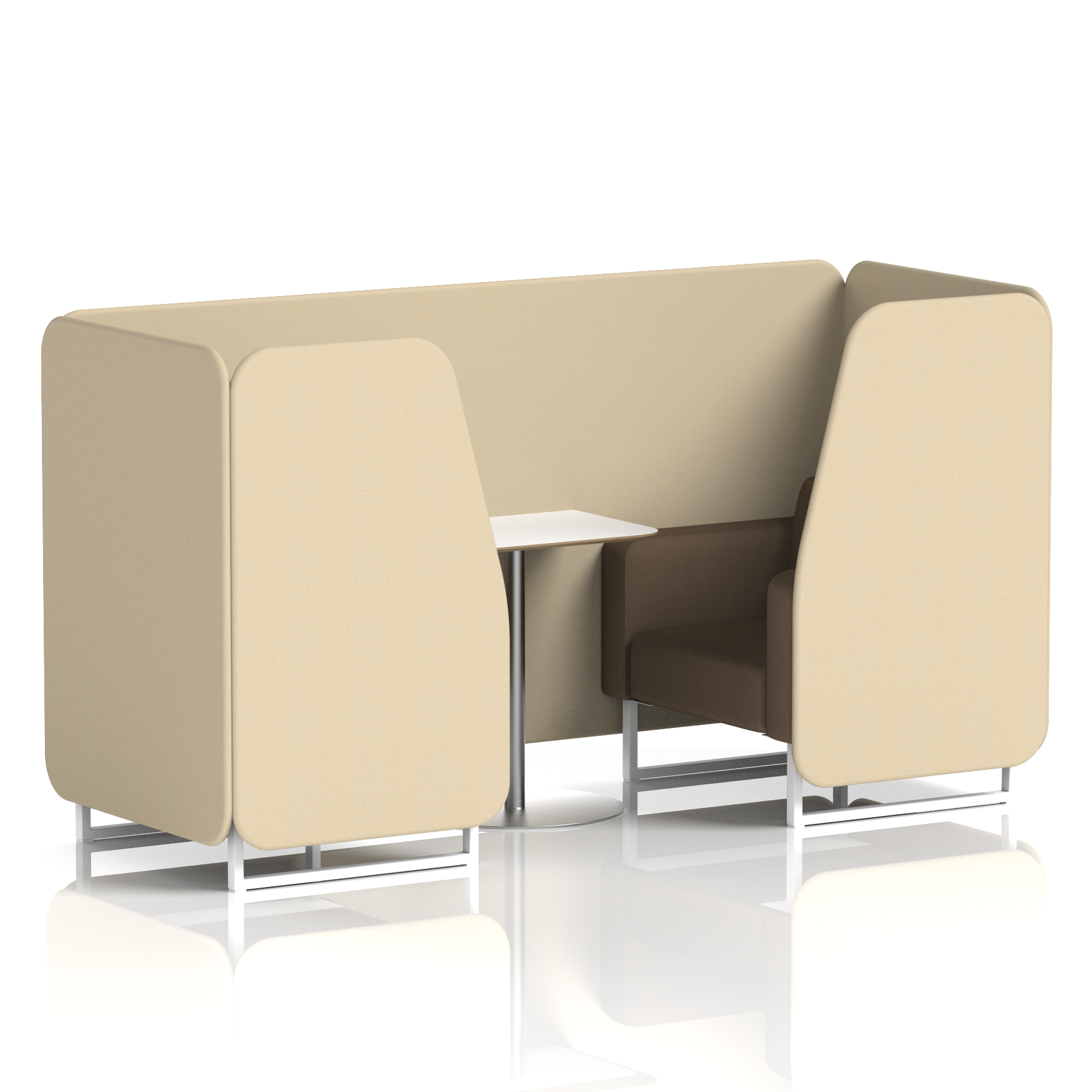 Brixworth Booth With White Legs And White Table In Two Tone 6 Seater Number Panels And Arithmetic Sofa Band 2 - X2