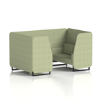Brixworth Booth With Black Legs in Single Tone 2 Seater Polygon Panels And Sofa Band 2 - X2