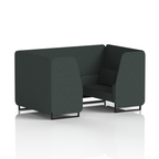 Brixworth Booth With Black Legs in Single Tone 4 Seater Polygon Panels And Sofa Band 2 - X2
