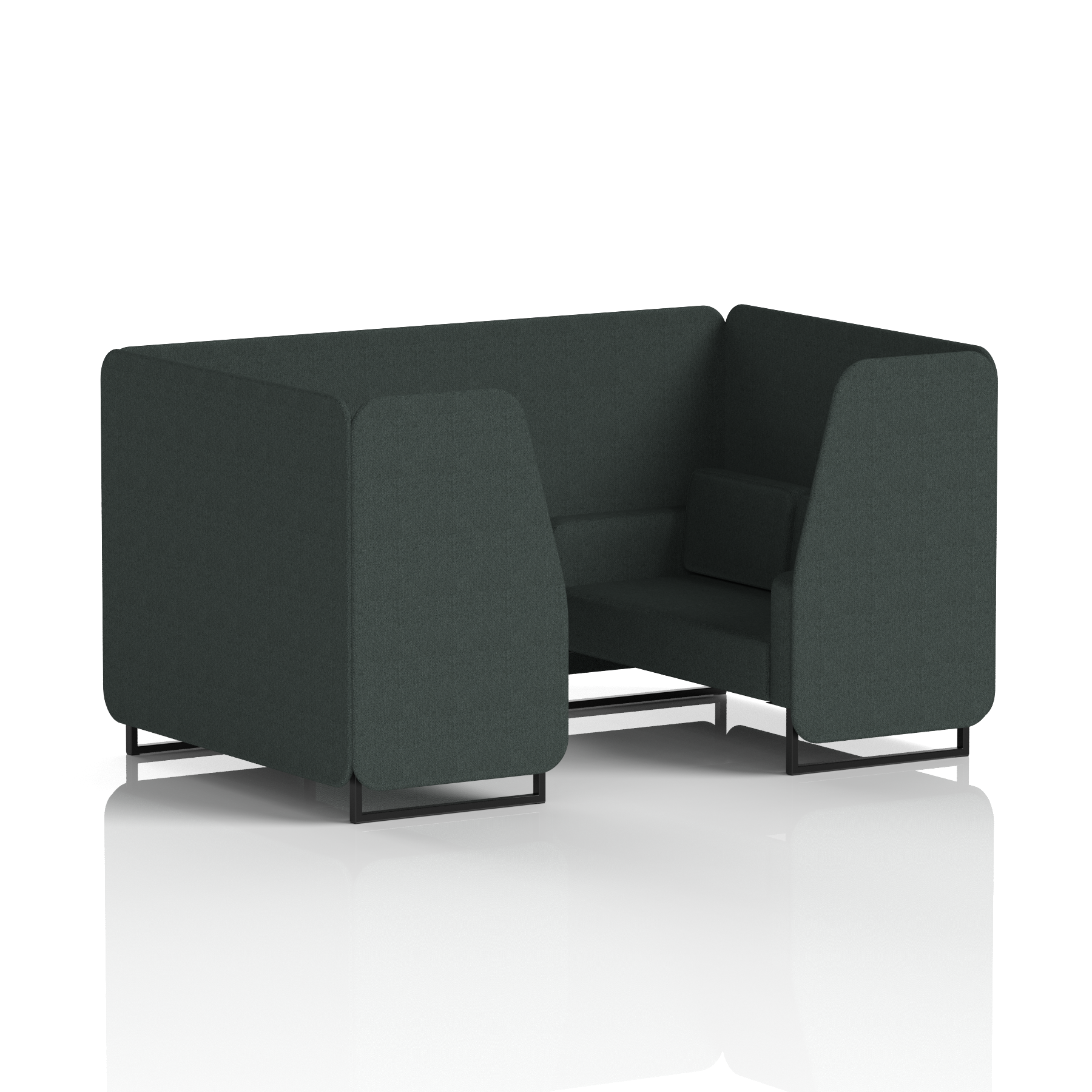 Brixworth Booth With Black Legs in Single Tone 4 Seater Polygon Panels And Sofa Band 2 - X2