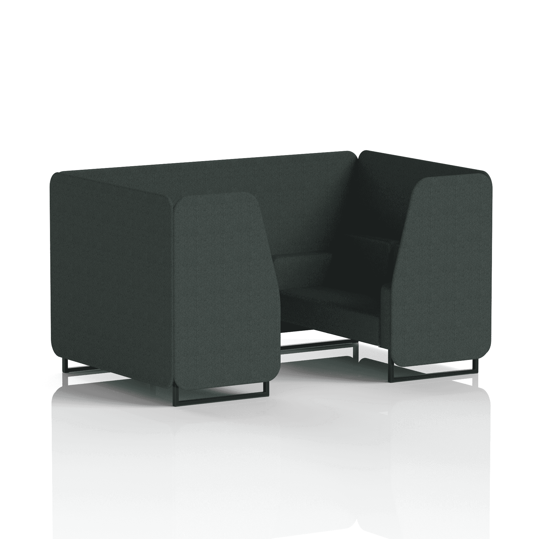 Brixworth Booth With Black Legs in Single Tone 4 Seater Polygon Panels And Sofa Band 2 - X2