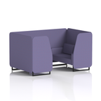 Brixworth Booth With Black Legs in Single Tone 2 Seater Westminster Panels And Sofa Band 3 - Main Line Flax