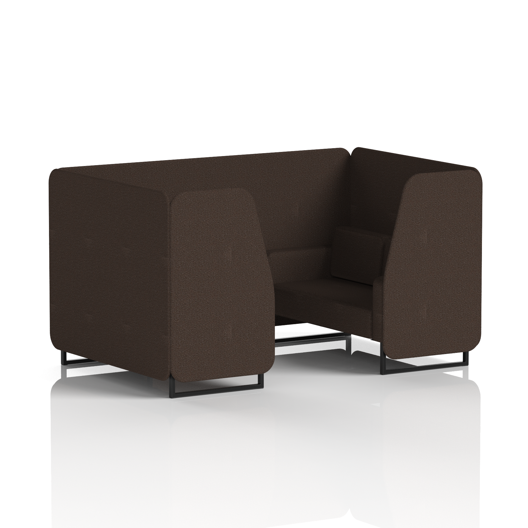 Brixworth Booth With Black Legs in Single Tone 6 Seater Westminster Panels And Sofa Band 3 - Main Line Flax