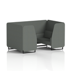 Brixworth Booth With Black Legs in Single Tone 4 Seater Affix Panels And Sofa Band 4 - Synergy