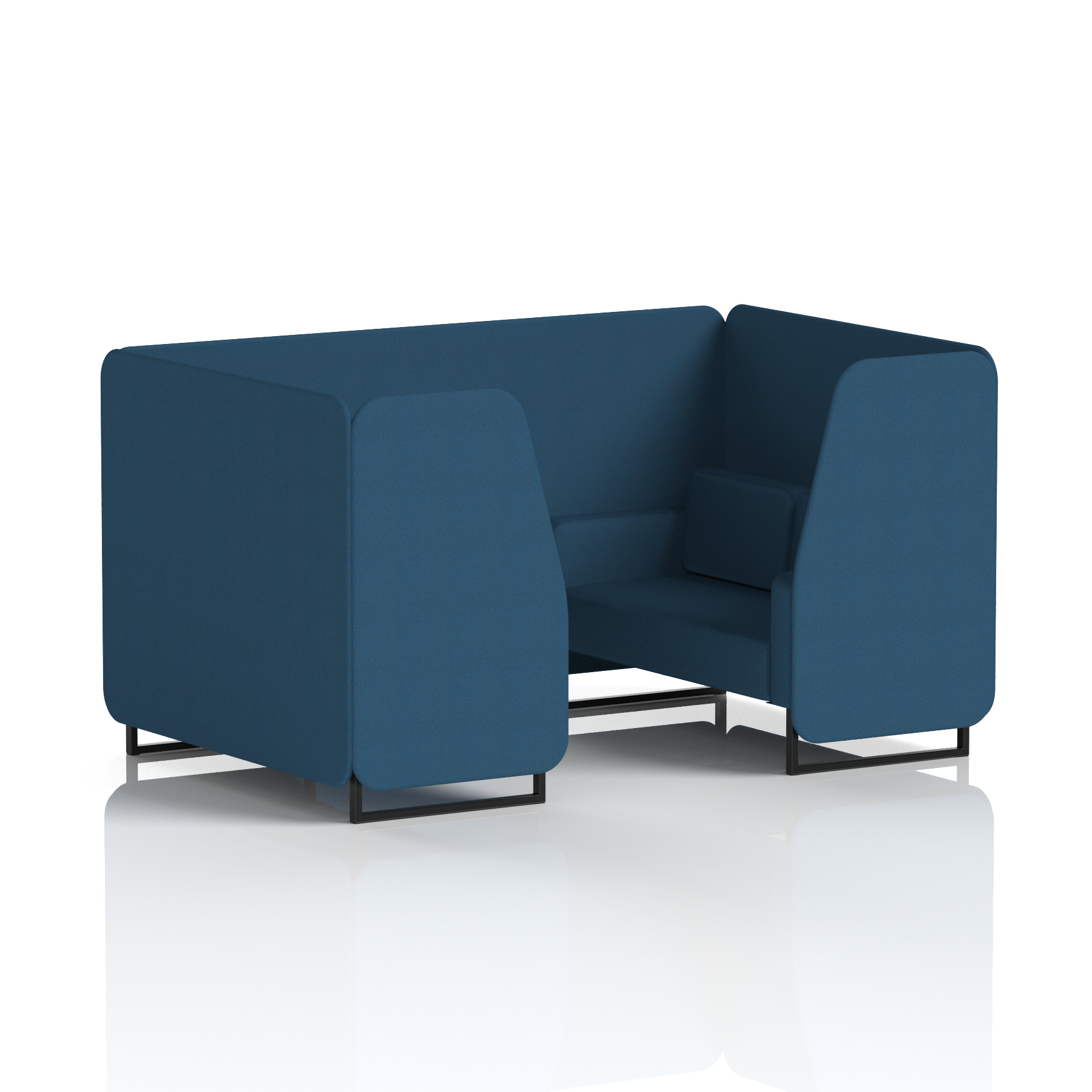 Brixworth Booth With Black Legs in Single Tone 4 Seater Alike Panels And Sofa Band 4 - Synergy