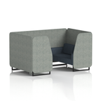 Brixworth Booth With Black Legs in Two Tone 4 Seater Theory Panels And Diameter Sofa Band 2 - X2