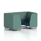 Brixworth Booth With Black Legs in Two Tone 2 Seater Affix Panels And Wed Sofa Band 4 - Synergy