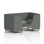 Brixworth Booth With Black Legs in Two Tone 4 Seater Affix Panels And Wed Sofa Band 4 - Synergy