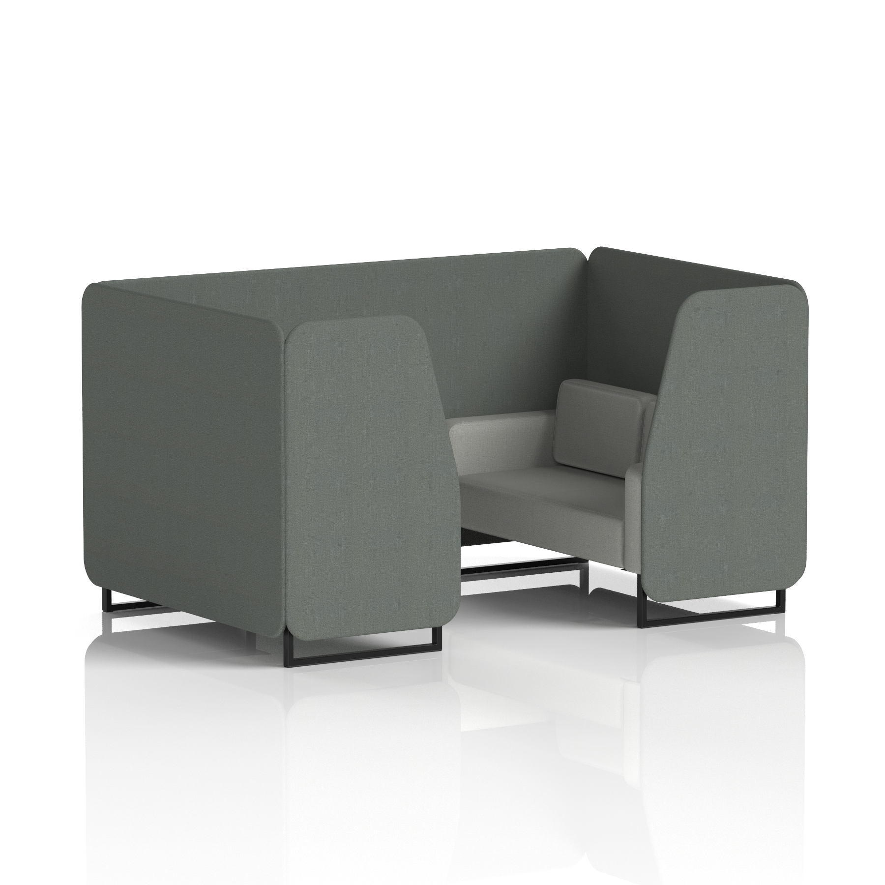 Brixworth Booth With Black Legs in Two Tone 4 Seater Affix Panels And Wed Sofa Band 4 - Synergy
