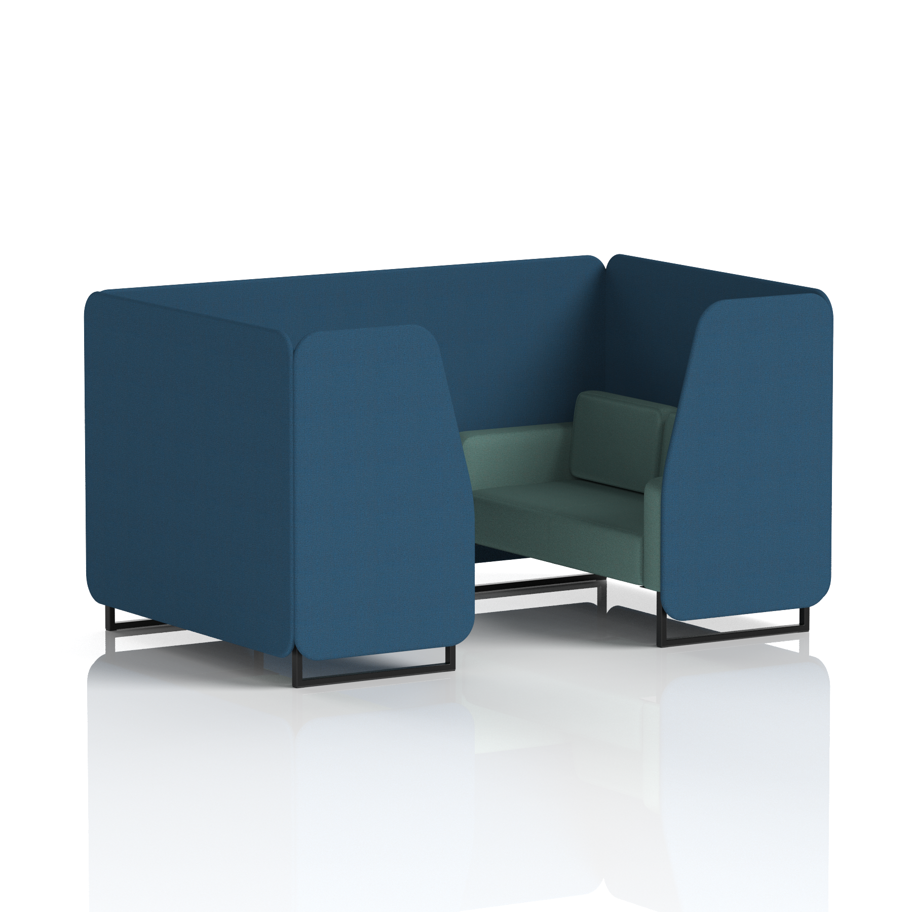 Brixworth Booth With Black Legs in Two Tone 4 Seater Alike Panels And Order Sofa Band 4 - Synergy