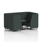 Brixworth Booth With Black Legs And Black Table In Single Tone 4 Seater Polygon Panels And Sofa Band 2 - X2