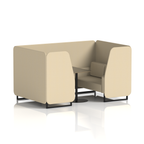 Brixworth Booth With Black Legs And Black Table In Single Tone 6 Seater Alike Panels And Sofa Band 4 - Synergy