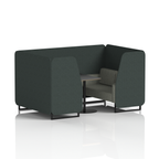 Brixworth Booth With Black Legs And Black Table In Two Tone 4 Seater Polygon Panels And Calculus Sofa  